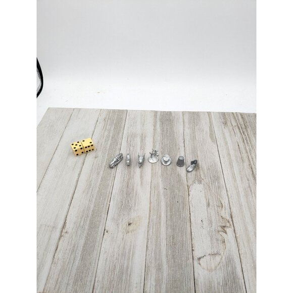 Vintage 1961 Monopoly Replacement Pieces 7 Tokens Game And 2 Dice - Picture 1 of 5